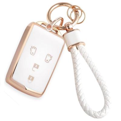 HOYZE Key Case, Key Cover, Cute, Car, Smart Key Case, Braided Leather, Key Chain,