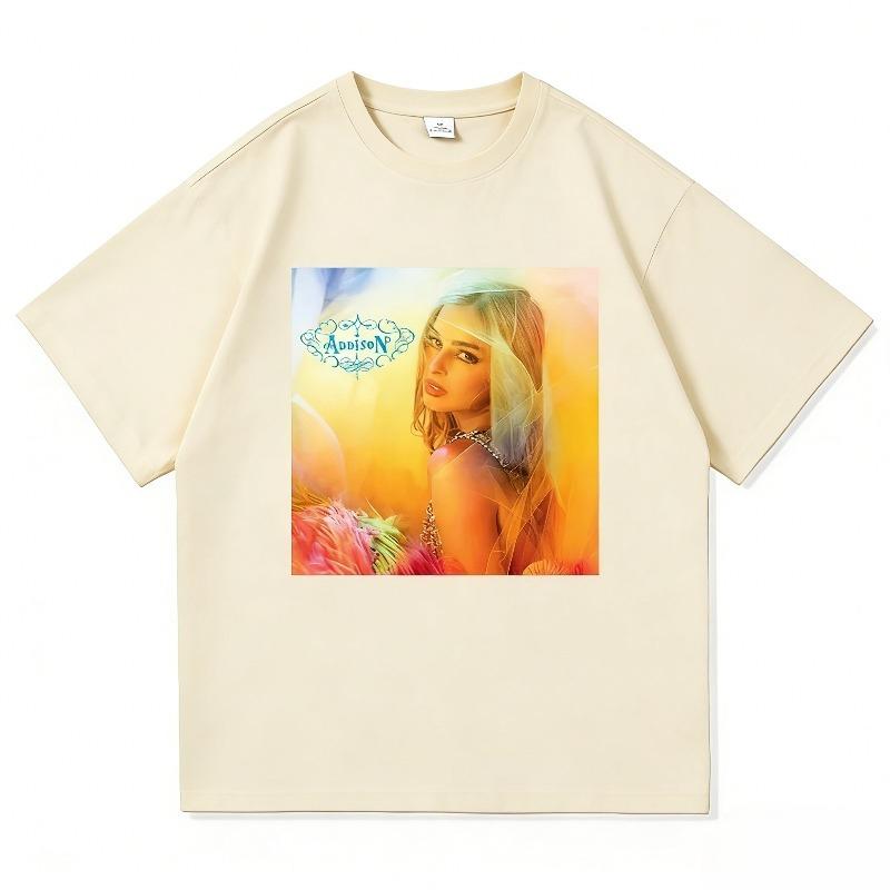 New Album T-shirt for Men's 100% Cotton Casual Summer Oversized Harajuku Fitness Breathable Absorbent Durable Style Tees Shirt