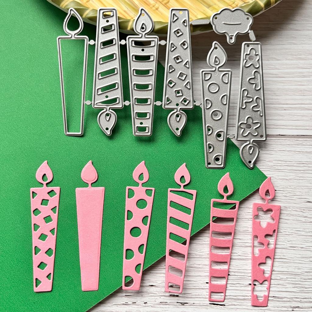 Candle Metal Cutting Dies Scrapbooking Stencil Die Cuts Card Embossing DIY Photo Album Template Mold Decoration Craft