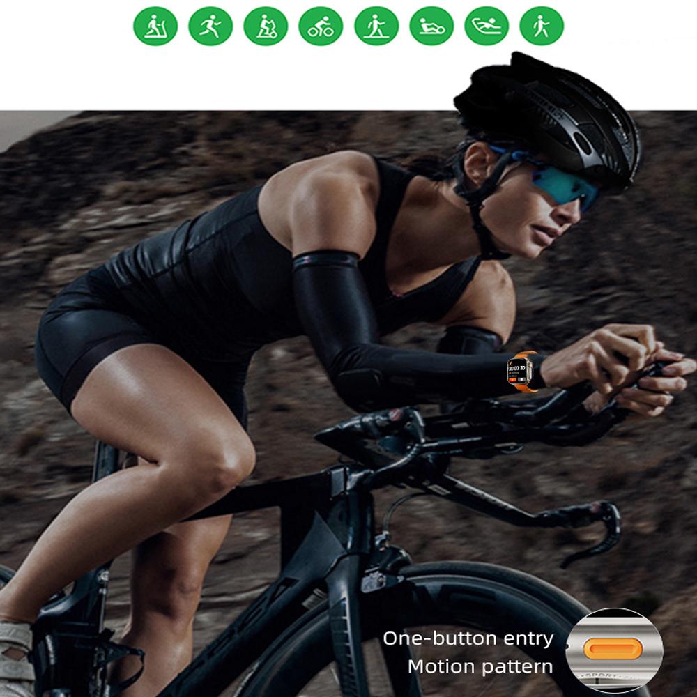 YurKem Ultra 8 2.2 Inch Smartwatch IWO Sports Men Wowen GPS Motion Tracking Heart Rate Wireless Charging Smart Watch For IOS Android