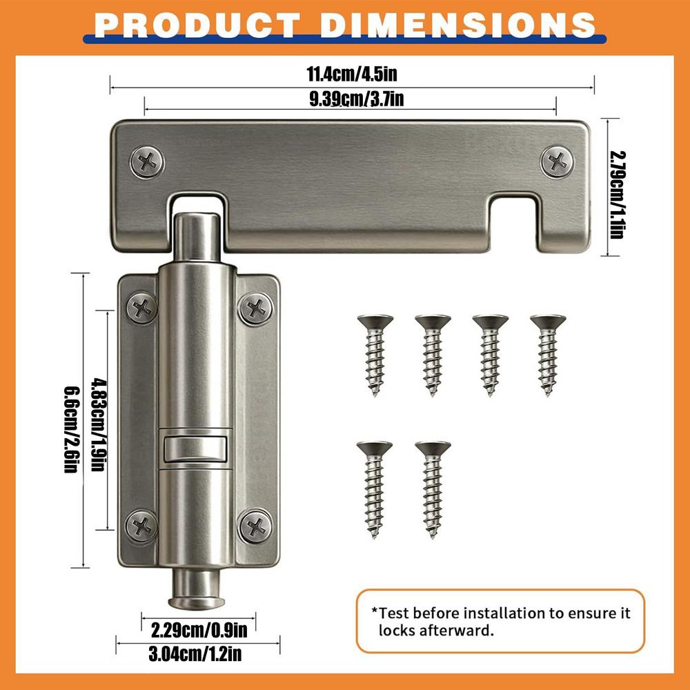 Sliding Glass Door Lock Child Safety Patio Door Lock Stainless Steel Security Latch for Window Balcony Bedroom Home Security