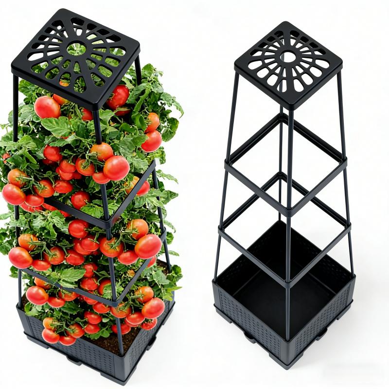 Tomato Planting Box44.8Inch Climbing Frame Self-Watering Ladder Bracket for Climbing Plants, Special for Courtyard and Balcony