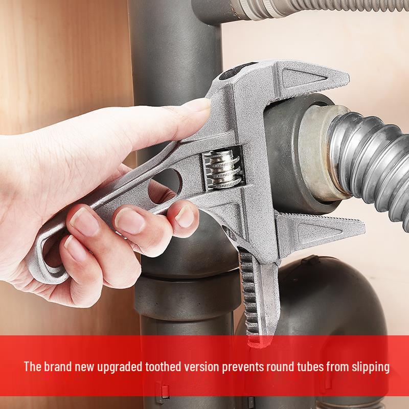 Multifunctional Adjustable Bathroom Wrench for Faucet & Water Pipe Installation