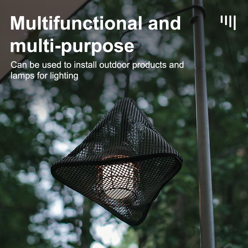 Outdoor Camping Kitchen Hanging Net Kitchen Foldable Storage Bag Cookware Drying Net Triangular Drying Net Dry Food Organizer