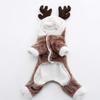 Pet Christmas Clothes Double Flannel Dog Coat for 3Pcs Brown