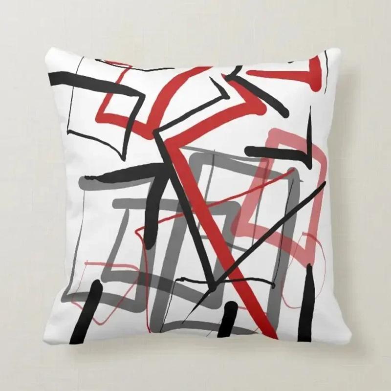 Home Decor Modern Abstract Pattern Digital Print Pillowcases Pattern Cushion Cover Suitable For Sofa Bedroom Car Pillow Cover