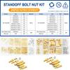 Kit de Assortimento de Parafusos, Porcas e Espaçadores Hexagonais de Latão M2 M2.5 M3 M4 para Placa-Mã PCB - Espaçadores Rosqueados, Montagens de Pilar, Parafusos Espaçadores Macho/Fêmea