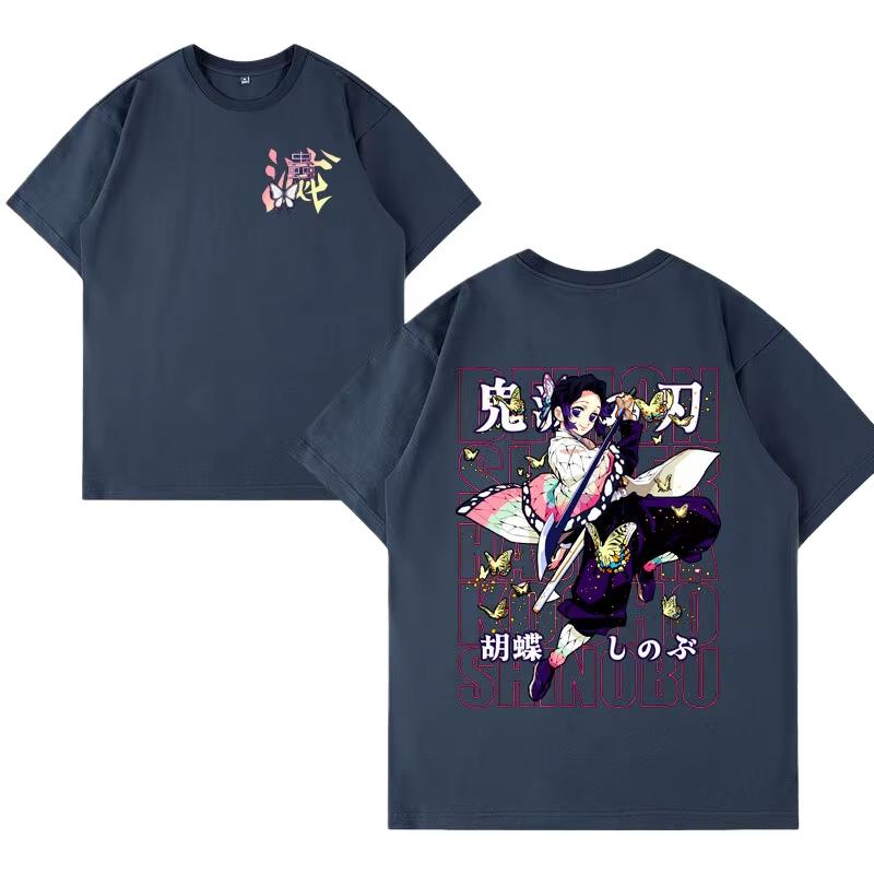 Demon Slayer Anime Printing Oversized Cotton Tshirt Men and Women Comfortable Fashion Street Y2K Summer Trend Harajuku Tshirt