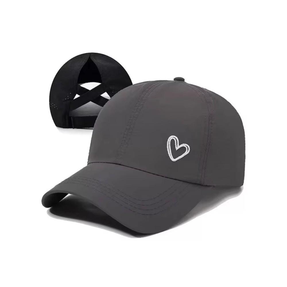Adjustable Ponytail Baseball Cap Solid Color Snapback Hat Fashion Sunshade Sun Hat Ladies