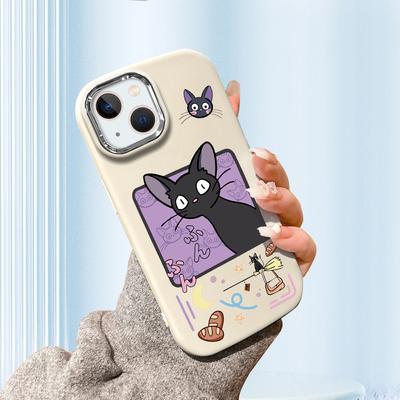 Lovely Cute Cat Liquid Silicone Phone Case for Samsung Galaxy S24 S23 S20 FE Plus Ultra Note 20 10 A51 A52 A54 A73 Shockproof Soft Cover Casing