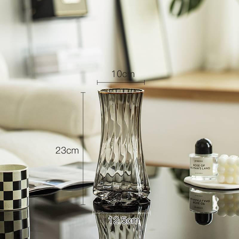 Elegant Small Glass Vase for Fresh Flowers - Perfect for Living Room or Dining Table Decor