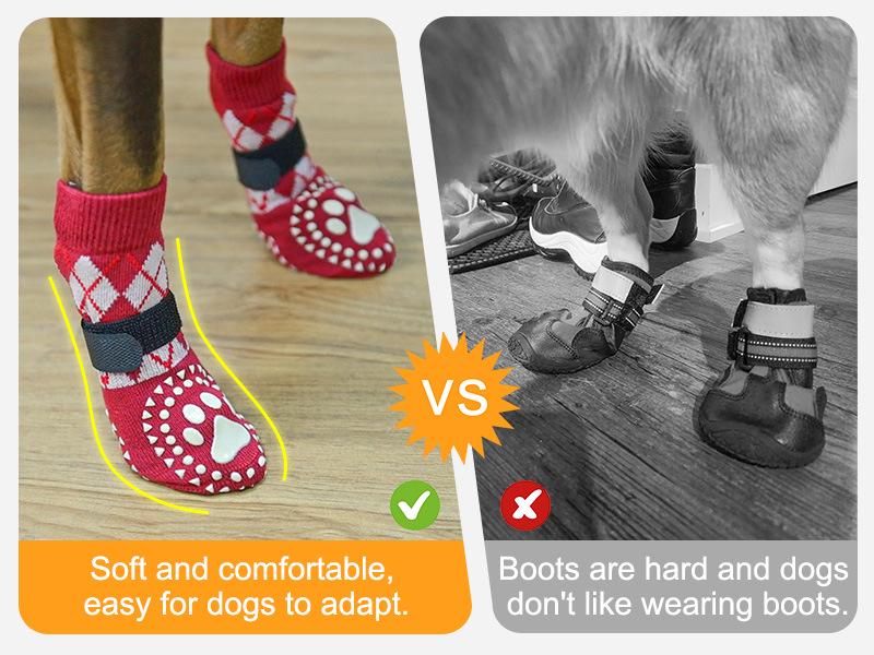 Cross-Border Non-Slip Breathable Dog Socks for Medium & Large Breeds - Golden Retriever Outdoor Paw Covers