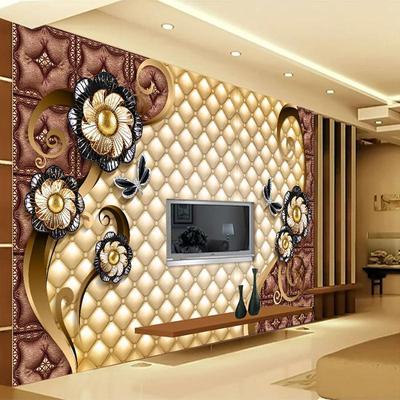 3D Oil Canvas Photo Mural Wall Paper Luxury Black Jewelry Flowers Soft Bag TV Background Wall Painting Living Room Bedroom Wallpapers Decor