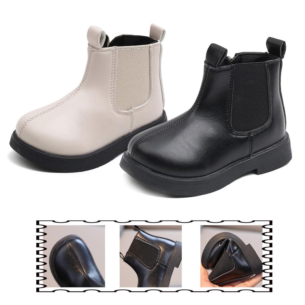 Girls Boots Unisex-Child Mid Calf Toddler Cowboy Boots Low Heel Booties Pointed Toe Slip On Sock Shoes For All Seasons