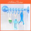 Colourful Fashion 1 Towel Pcs Rack Suction Cup 6 Hooks Bathroom Kitchen Wall Door Holder Plastic Towel Hanger