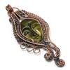 Lady Face Peridot Pendant Handmade Gemstone Jewelry, 999 Copper Wire Wrapped Pendant Beautiful Design Jewelry