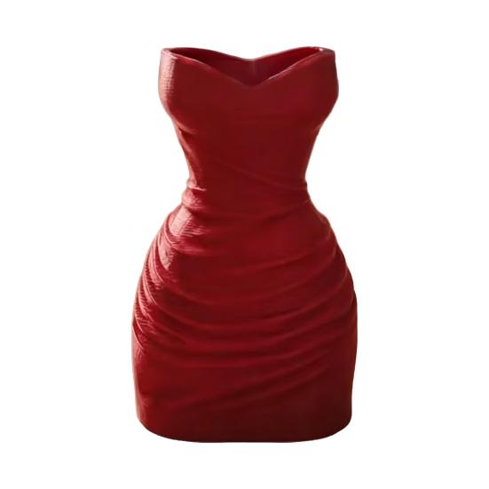3D Printed Dress Desk Brush Stand Dress Pen Holder Makeup Shape Pencil Storage