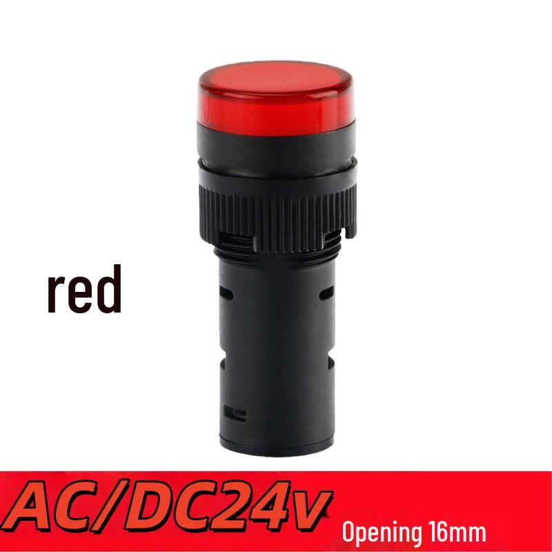 AD16-16DS LED Indicator Light: 16MM, 24V, 220V/380V, Red/Yellow/Green/Blue/White Signal.