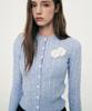 Lieméque Double Corsage Cardigan Blue