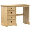VidaXL Coiffeuse Corona 104x47x75 cm bois de pin massif, table de maquillage, table cosmétique, coiffeuse avec tiroirs, 4005684