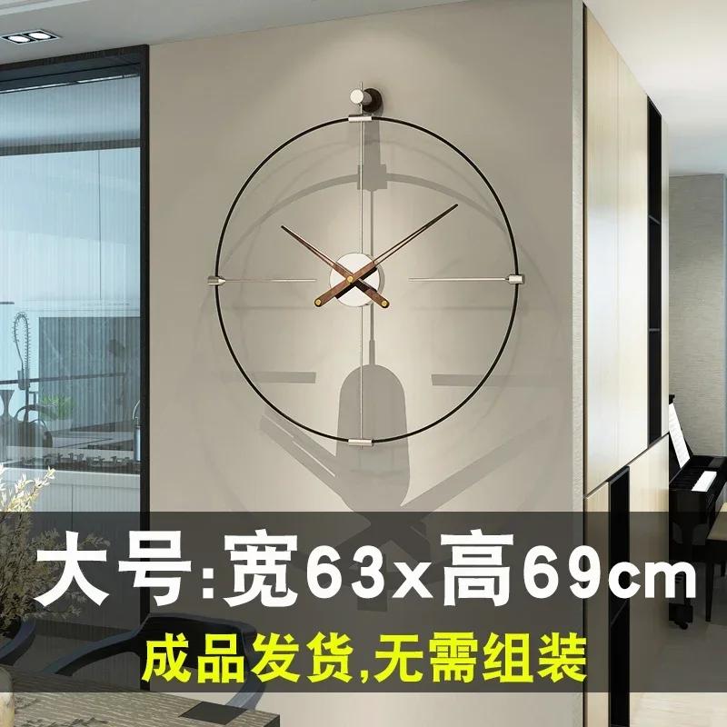 Spain Large Wall Clock Modern Silent Watches LED Light Creative Houde Led Gold Clocks Home Decor Living Room Decoration LQU2C7V3