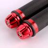 Karun Bike Clip Universal Motorcycle Clip Aluminum Bar End 22.2mm CNC Hand Grip Left and Right Set (Red)