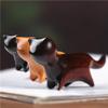 Ebony and Red Sandalwood Kitten Desktop Ornament - Handcrafted Creative Gift