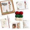 Soft Yarn for Plush Toys DIY Crochet Gnome Ornament Kit, Christmas Theme Knitted Craft Parent Child Interaction Activities Set, Handmade Hanging
