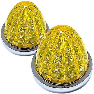 Προσαρμόσιμη Λάμπα Σήμανσης LED Φορτηγού 24V Πλαϊνή Σήμανση Επιχρυσωμένος Δακτύλιος 8 Πλευρές Κρύσταλλο Κομμένο