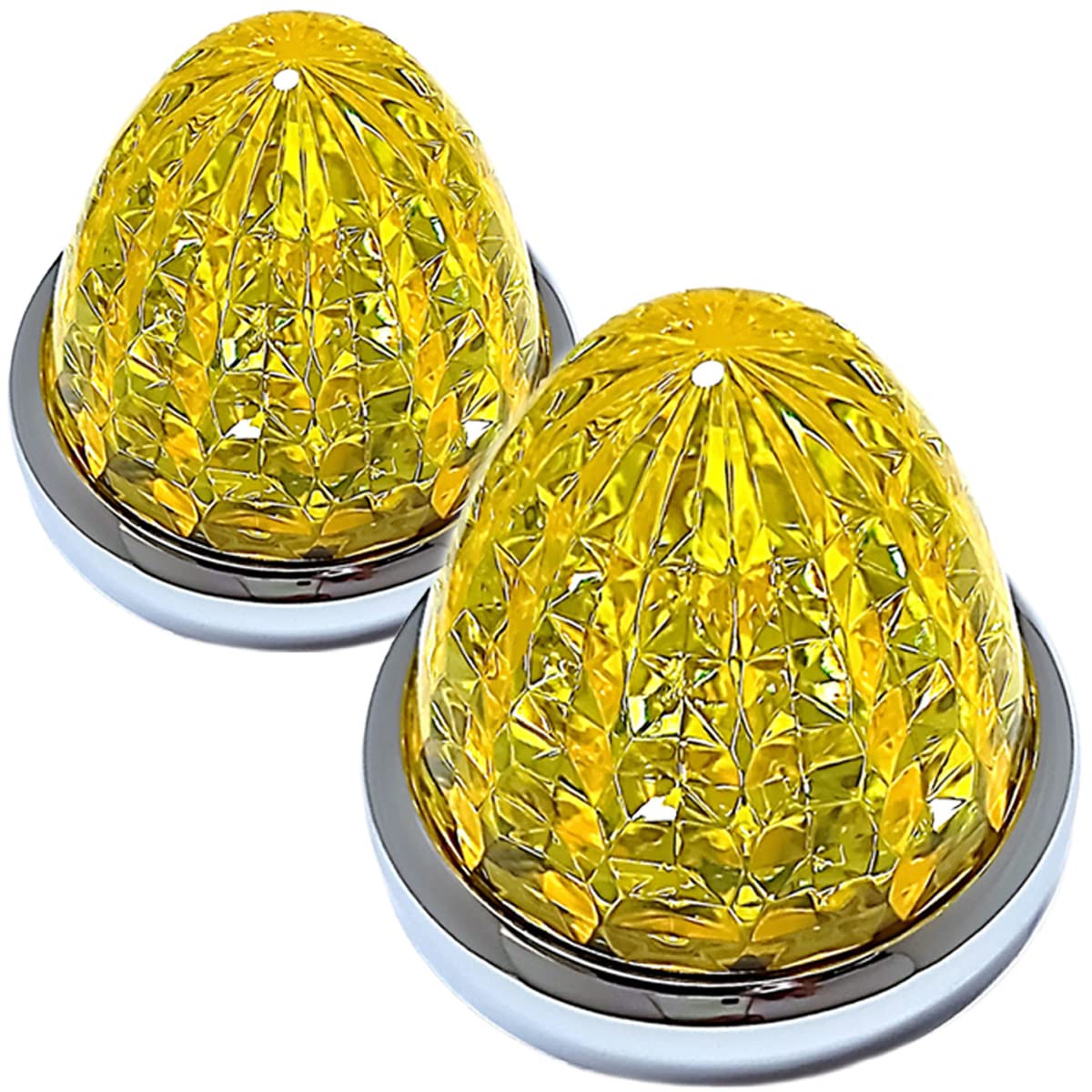 

Настройте 24V Светодиодный габаритный фонарь для грузовика Боковой габаритный фонарь Хромированное кольцо 8 сторон Кристальная огранка жёлтый