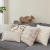 Soft to Touch Faux Rabbits Furs Cushions Case, Bubble Velvets Throw Pillow Cover for Lounges