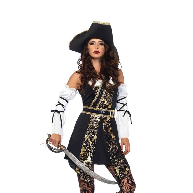 New Halloween Ladies Pirate Costumes, Masquerade Female Caribbean Crew Costumes