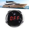 2in Fuel Level Gauge LED Digital Display Smart Red Light Alarm for Marine Boat CarAmerican Standards Black