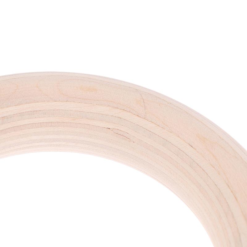 2Pcs/Pairs Wooden Ring Portable Crossfit Gymnastics Rings Gym Shoulder Strength Home Fitness Training Physical Exercise Ring