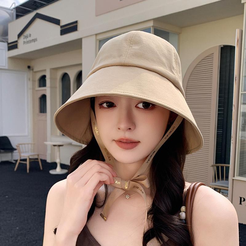 Summer Womens Wide Brim Sun Hat With Adjustable Ties For Face Sun Protection Casual Style