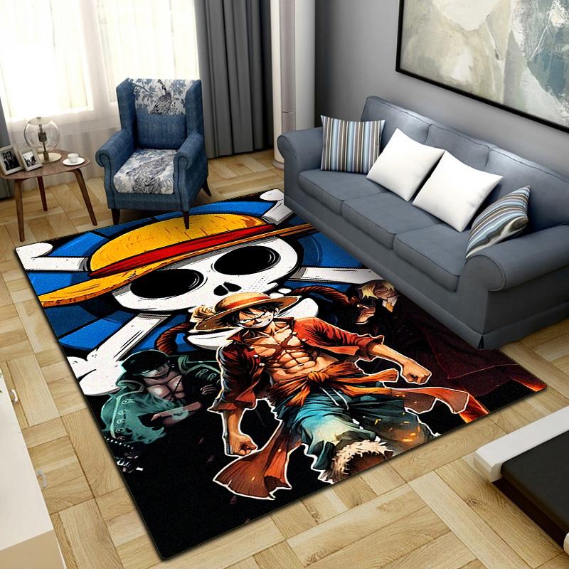 One Piece Anime Puzzle Print Rug Living Room Home Fashion Decoration Office Desk Chair Carpet LXR167 60x90cm