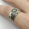 Adjustable Open Ring Men Women Vintage Eye Motif Geometric Copper Jewelry Retro Style Statement Piece