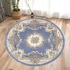 Elegant Round Area Rug Floral  Vintage Patterns in Pink Blue Ideal for Living Room Bedroom Decor Soft Durable Floor Mat