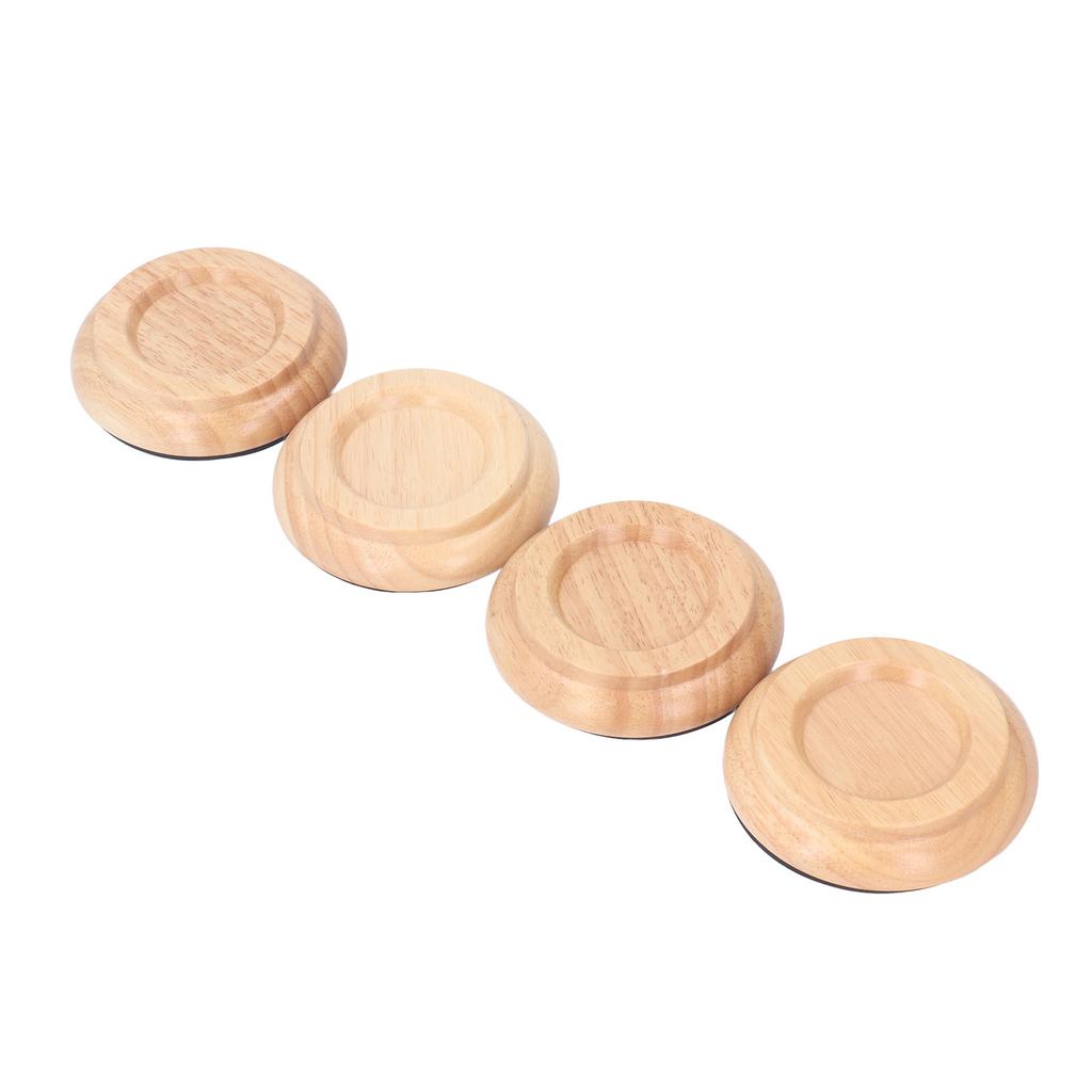 4PCS Piano Floor Protector Anti Vibration Small Size Non Slip Piano Caster Cups Floor Protector Log Color