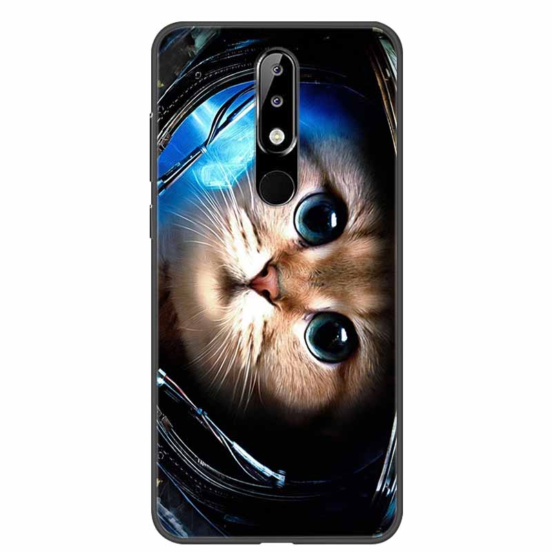 Per Nokia 6.1 Plus Custodia Adorabile Morbido Silicone Cartone Animato Gatto TPU Custodie per Telefono per Nokia X6 Copertura 6.1Plus Carina Coque per NokiaX6 Guscio