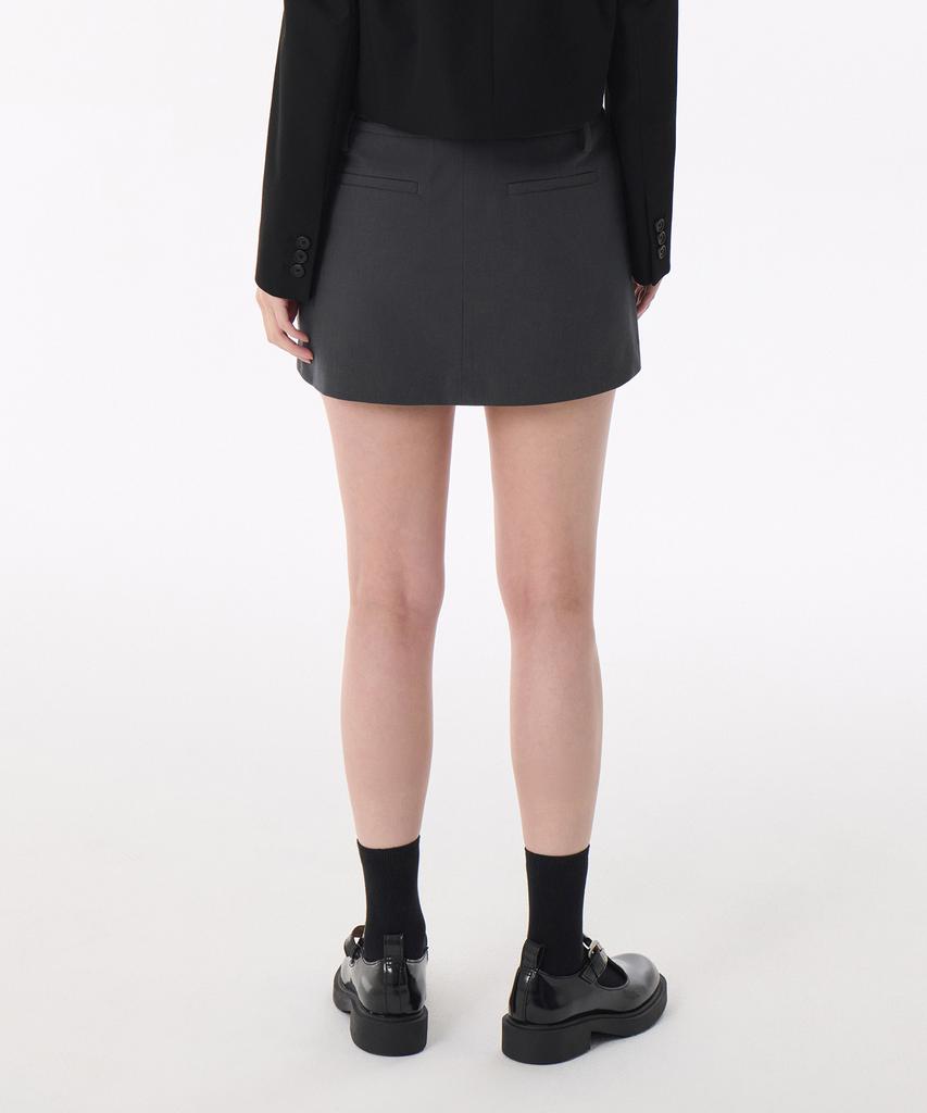 Musinsa Standard Woman Women'S Low-Rise Mini Skirt [Gray]