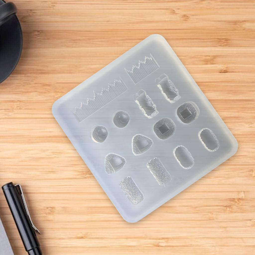 Practical Silicone Thick Sushi Accessories Mould Unique Epoxy Resin Jewelry Making Molds for Crafting Enthusiasts