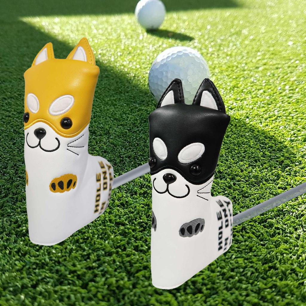PU Leather Golf Putter Head Cover Non-Slip Club Headcover Sleeves, Blade