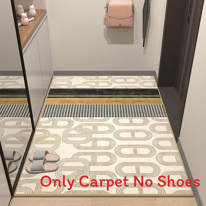 Modern Entryway Minimalist Doormat With Polyester Fiber For Home Decor Entrance