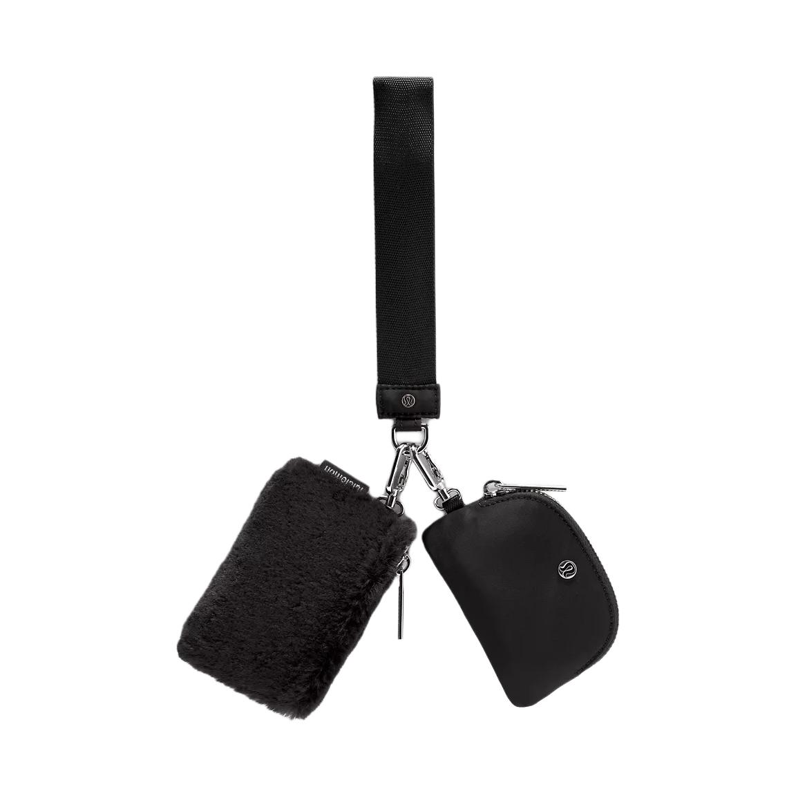 Lululemon Casual Fashion Double Pocket Wristband Wallet Women Wallet Black LW9FROS-0001 Black 13440₽