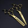 6.0 Inch, Golden Dragon Handle, Hair Scissors, Hair Scissors, Flat Scissors, Bangs Scissors, Tooth Scissors, Thin