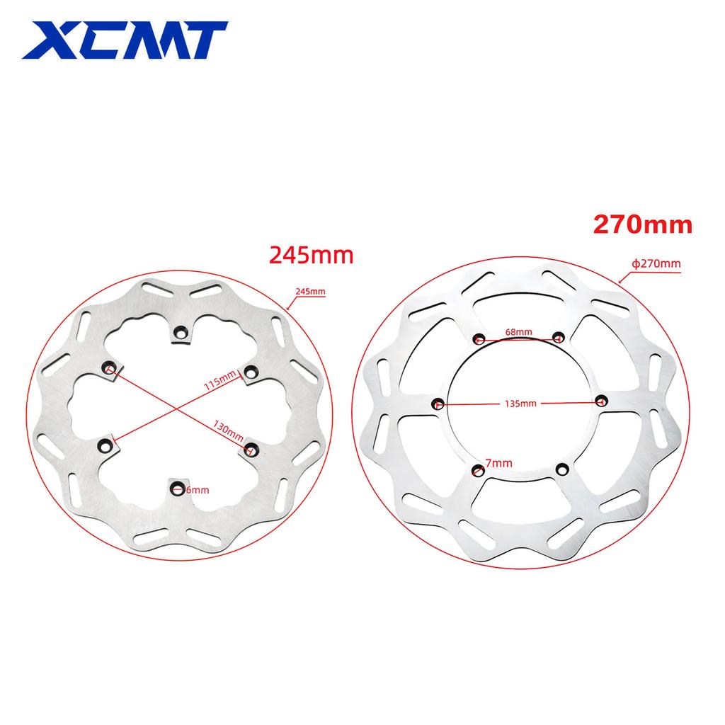 Motorcycle 245mm Rear 270mm Front Brake Disc Rotor For Yamaha YZ125 YZ250 YZ250F YZ426F YZ450F YZ250X WR125 WR250 WR250F WR450F