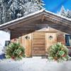 Lighted Artificial Christmas Urn Filler Battery Operated Pre-lit Xmas Pine Tree with Tripod Stake And 50 LED Light Outdoor Planter Filler