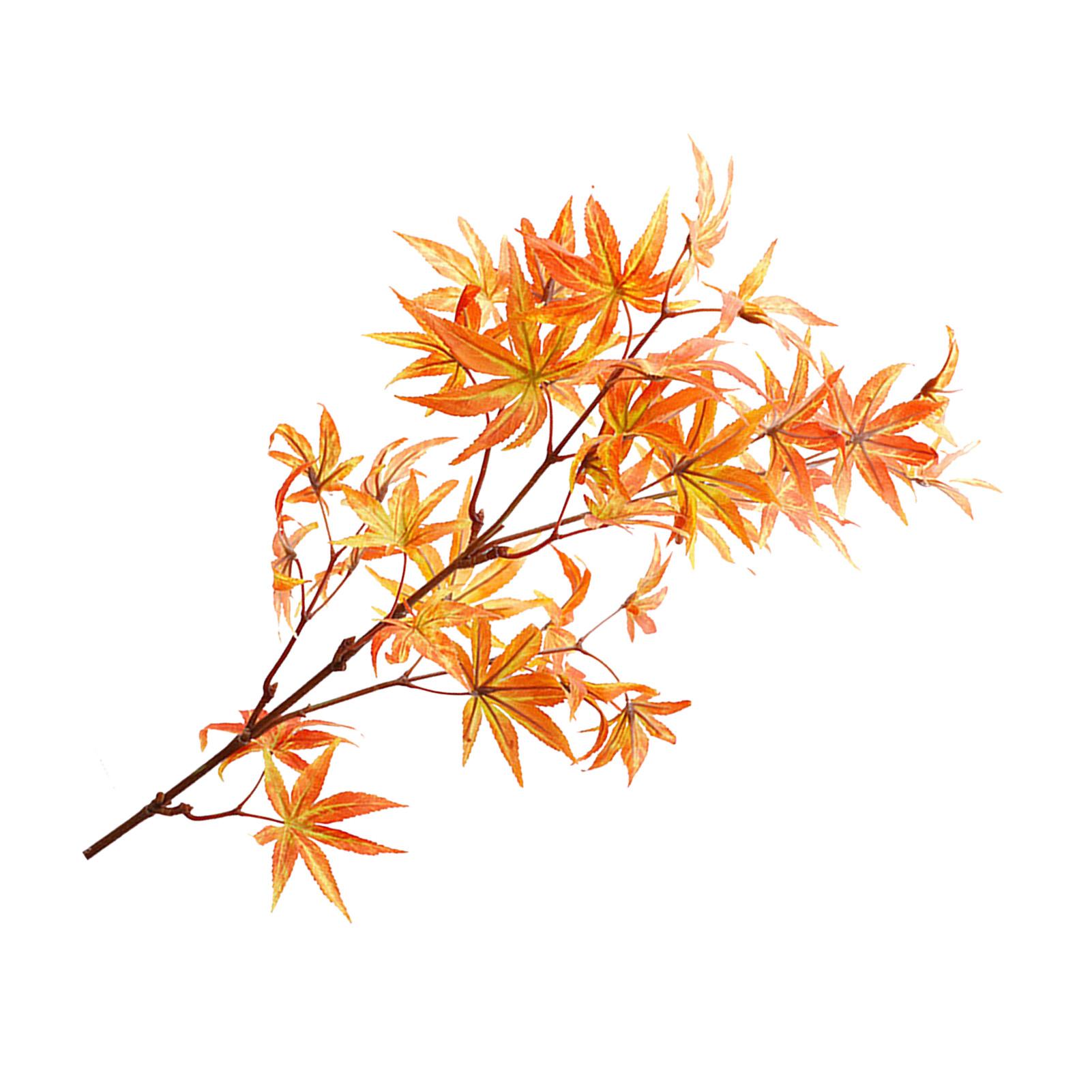 83cm Length Simulated Maple Lves Stems Lifelike Artificial Maple Branch Ornament for Home Decoration