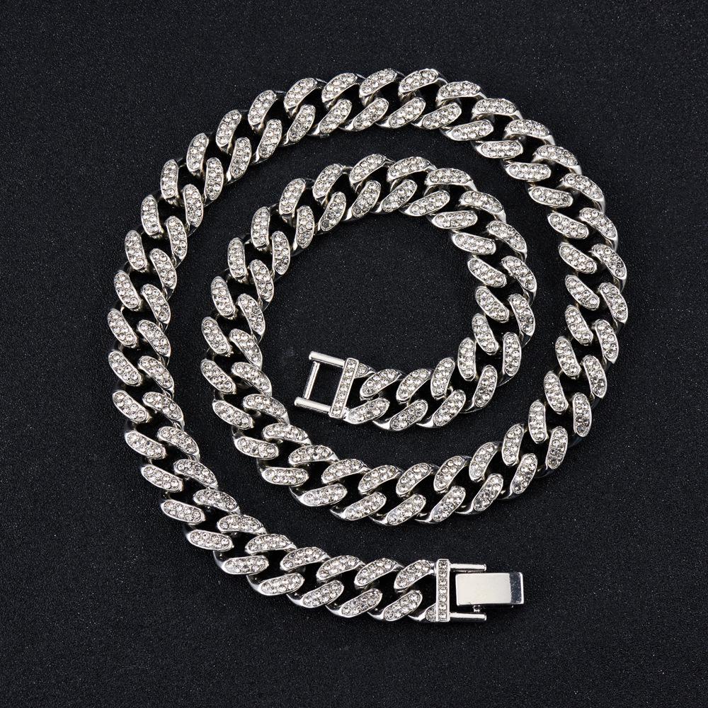 

13mm Retro Hip Hop Necklace: European & American Fashion Street Style Jewelry